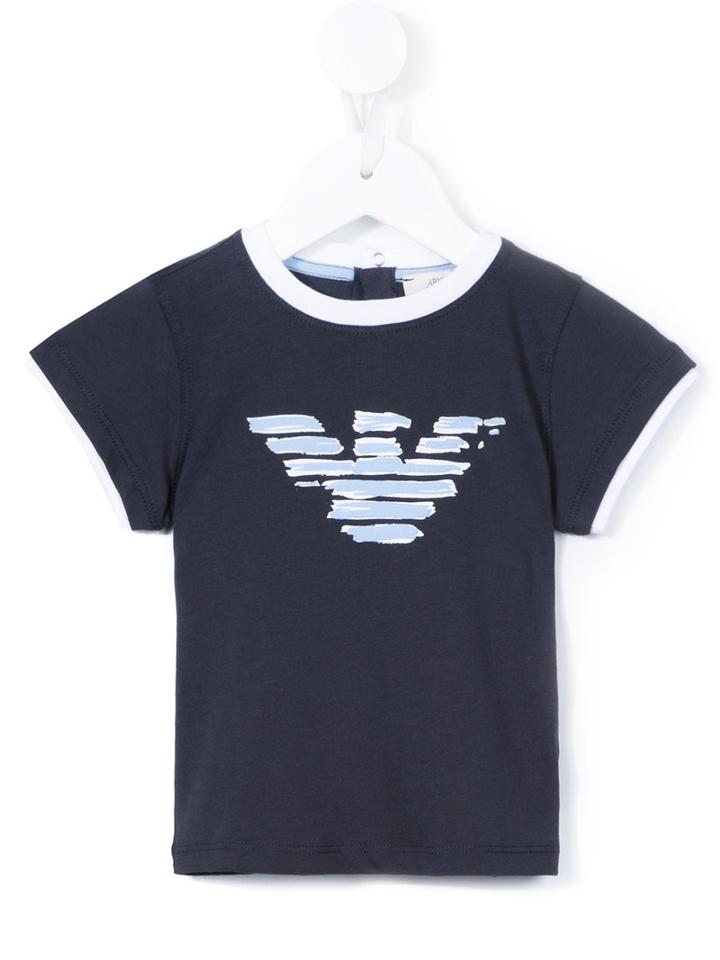 Armani Junior - Logo Print T-shirt - Kids - Cotton - 24 Mth, Blue
