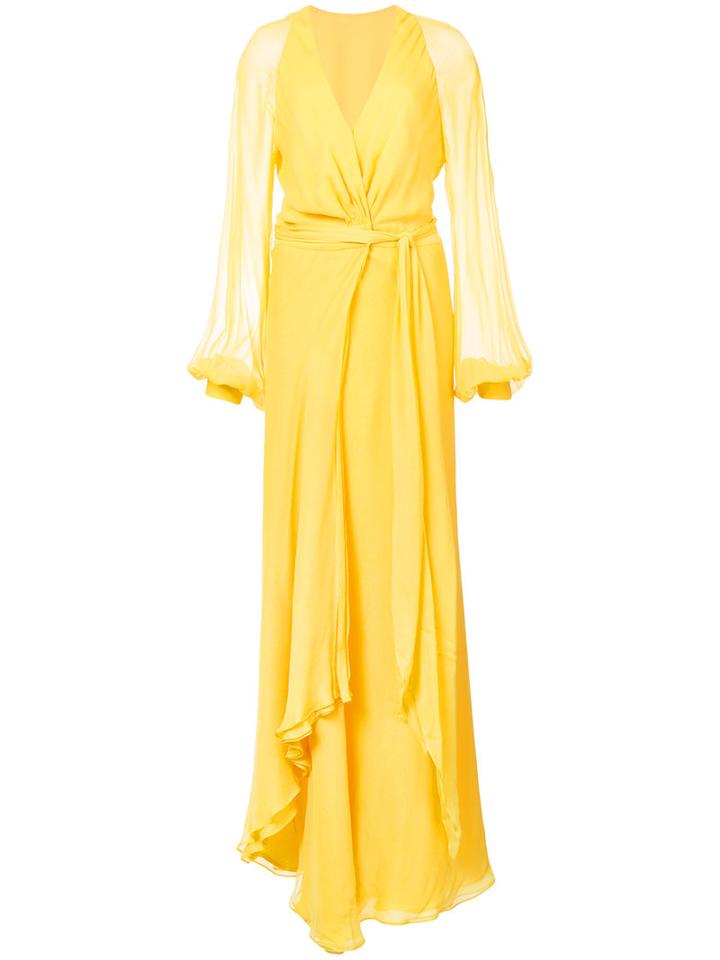 Haney - Coco Dress - Women - Silk - 4, Yellow/orange, Silk