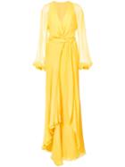 Haney - Coco Dress - Women - Silk - 4, Yellow/orange, Silk