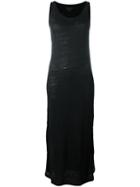 Majestic Filatures Long Sleeveless Dress, Women's, Size: Ii, Black, Linen/flax/silk