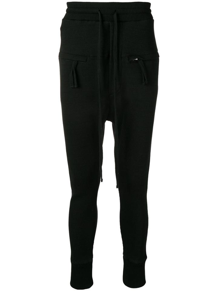 Thom Krom Drawstring Tapered Trousers - Black