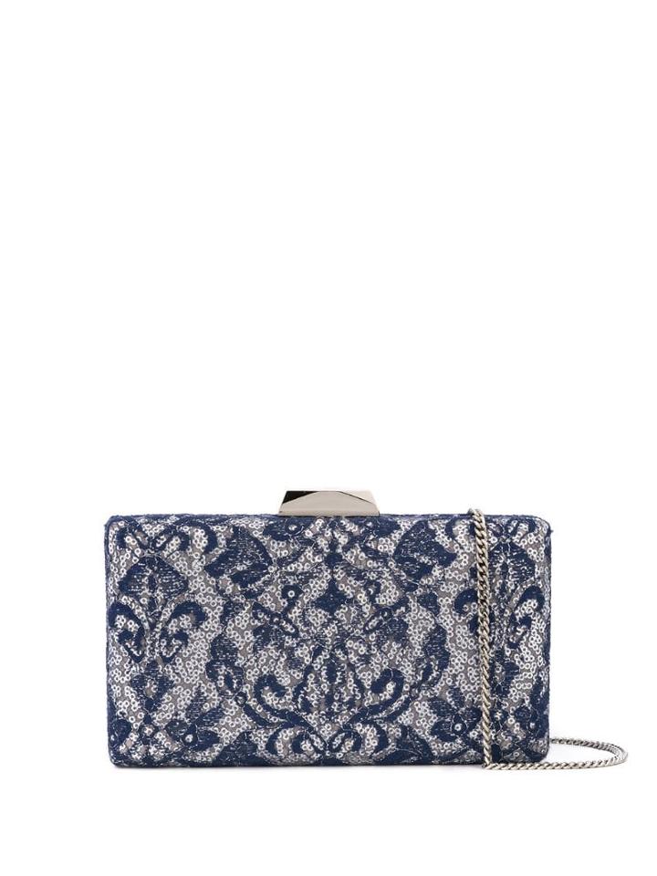 Tadashi Shoji Lace Clutch - Grey