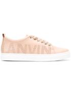 Lanvin Perforated Logo Sneakers - Nude & Neutrals