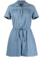 A.p.c. Belted Denim Playsuit - Blue