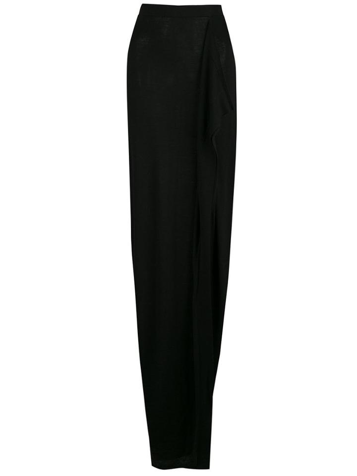 Rick Owens Draped Asymmetric Skirt - Black