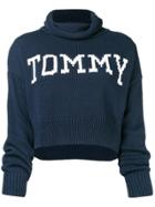 Tommy Jeans Logo Knit Sweater - Blue