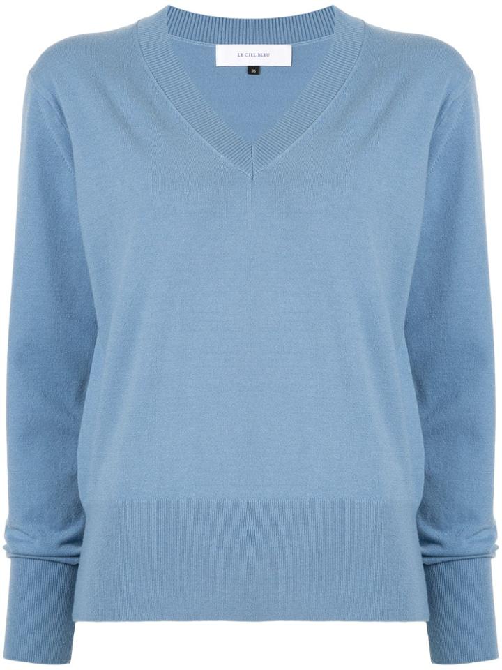 Le Ciel Bleu Knitted Top - Blue