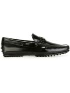 Tod S Buckled Loafers, Men's, Size: 6, Black, Rubber/leather/suede
