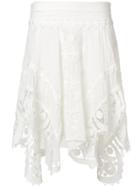 Chloé Lace Handkerchief Skirt - White