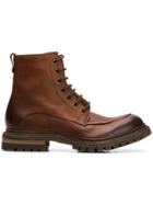 Del Carlo Lace-up Boots - Brown