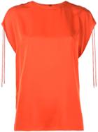 Theory Malkara Drawstring Blouse - Yellow & Orange