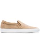 Common Projects Tan Suede Slip On Sneakers - Brown