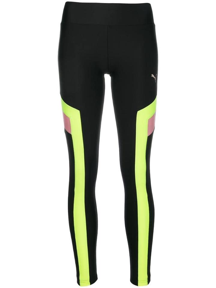Puma Contrasting Stripe Leggings - Black