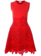 Antonio Berardi Lace Embroidered Dress, Women's, Size: 42, Red, Rayon/polyester