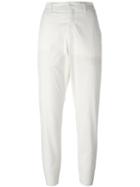Hope Folded Hem Cropped Trousers, Women's, Size: 34, White, Cotton/spandex/elastane