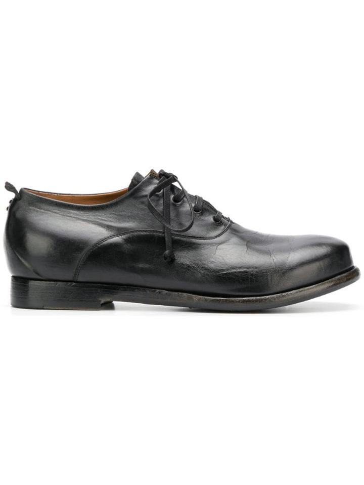Silvano Sassetti Distressed Oxford Shoes - Black