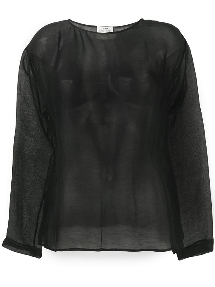 Forte Forte Sheer Top - Black