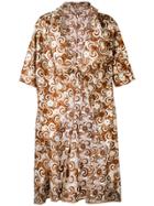 Comme Des Garçons Vintage Embroidered Light Coat - Brown