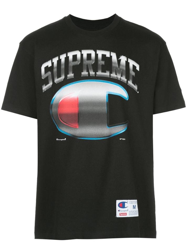 Supreme X Champion Short-sleeve T-shirt - Black