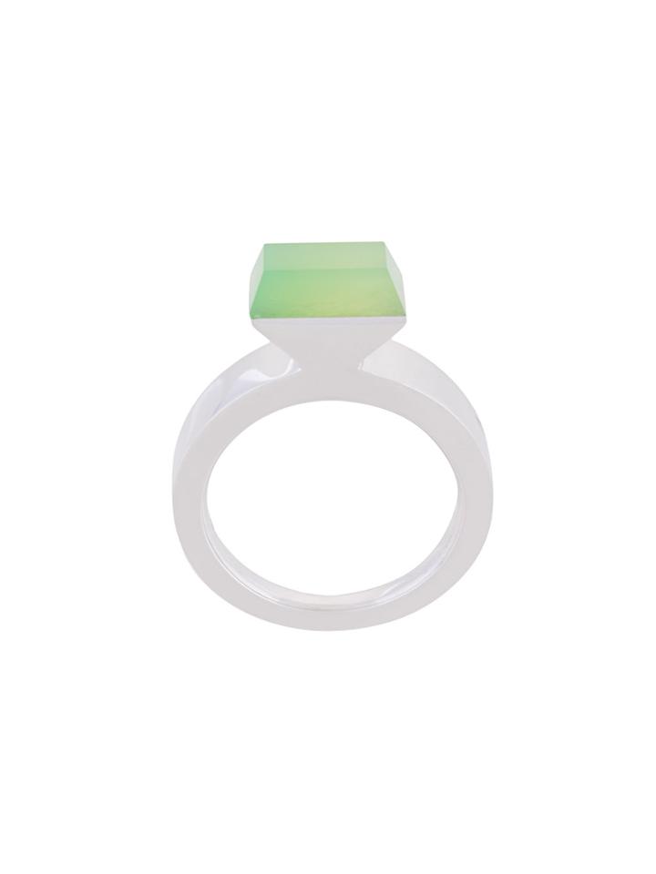 Mehem Chrysoprase Ring - Metallic