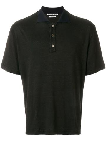Common Wild Knitted Polo Shirt - Black
