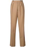 Nº21 Striped Tailored Trousers - Neutrals