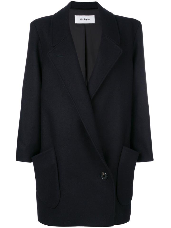 Chalayan Signature Station Pocket Coat - Blue