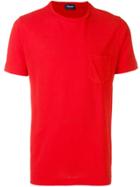 Drumohr Classic T-shirt With Chest Pocket - Red