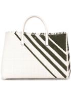 Anya Hindmarch Weavebasket Pattern Stripe Tote Bag