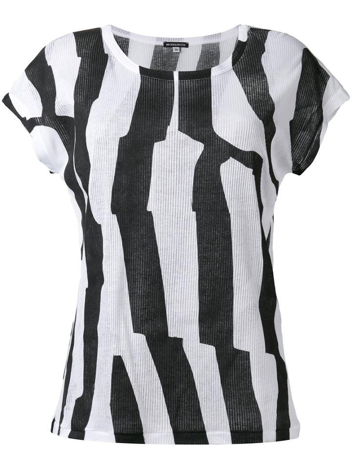 Printed T-shirt - Women - Cotton - 36, White, Cotton, Ann Demeulemeester