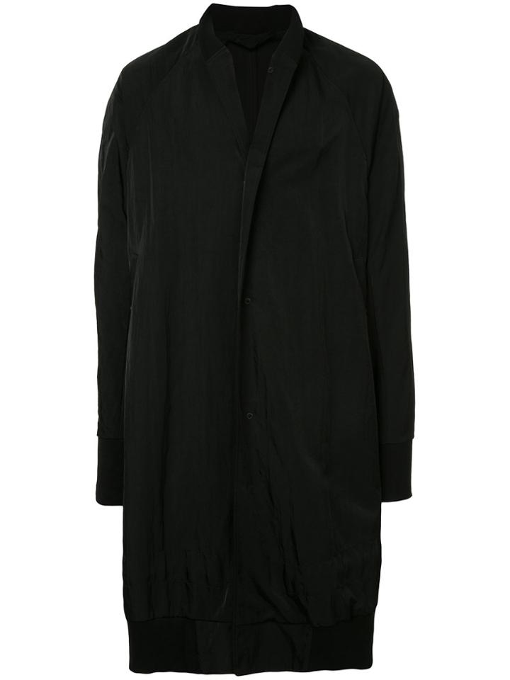 Julius Long Bomber Jacket - Black