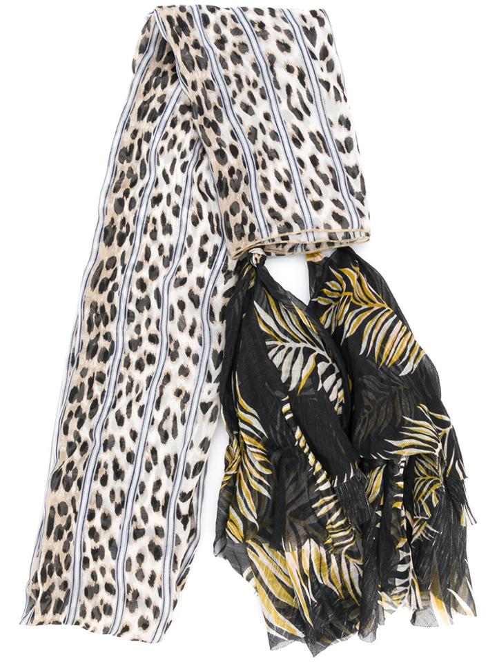 Forte Forte Hanging Trim Printed Scarf - Grey