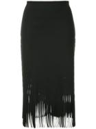 Dion Lee Fringed Skirt - Black