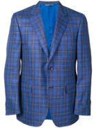 Canali Tartan Suit Jacket - Blue