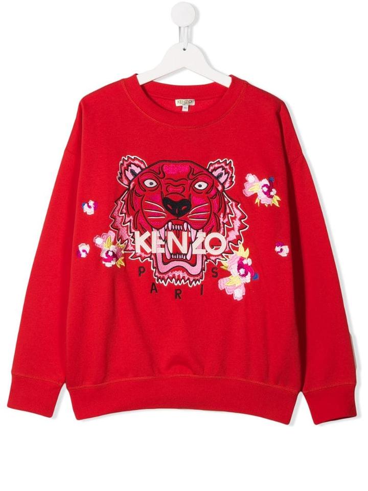 Kenzo Kids Passion Flower Tiger Sweatshirt - Red