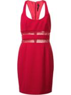 Jay Godfrey Sheer Detail Dress, Women's, Size: 8, Red, Polyester/polyurethane