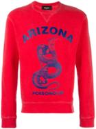 Dsquared2 Arizona Poisonous Snake Sweatshirt, Men's, Size: Large, Red, Cotton