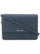 Michael Kors - Foldover Crossbody Bag - Women - Leather - One Size, Blue, Leather
