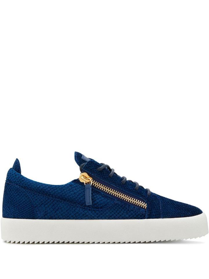 Giuseppe Zanotti Frankie Velvet Sneakers - Blue