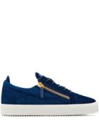 Giuseppe Zanotti Frankie Velvet Sneakers - Blue