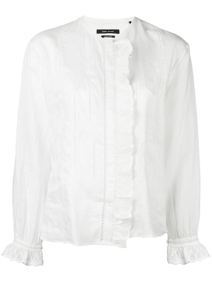 Isabel Marant Amos Blouse, Women's, Size: 38, White, Ramie/polyester