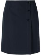 A.p.c. - 'lana' Button Detail Skirt - Women - Cotton/polyimide - 40, Women's, Blue, Cotton/polyimide