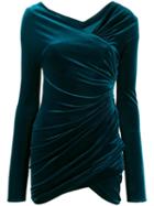Alexandre Vauthier Gathered Short Dress - Blue