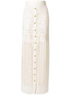 Fausto Puglisi Long Lace Skirt - Nude & Neutrals