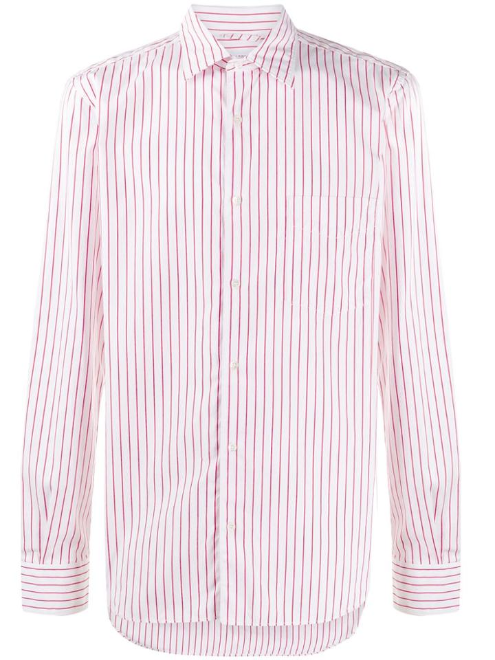 Aspesi Striped Long-sleeve Shirt - White