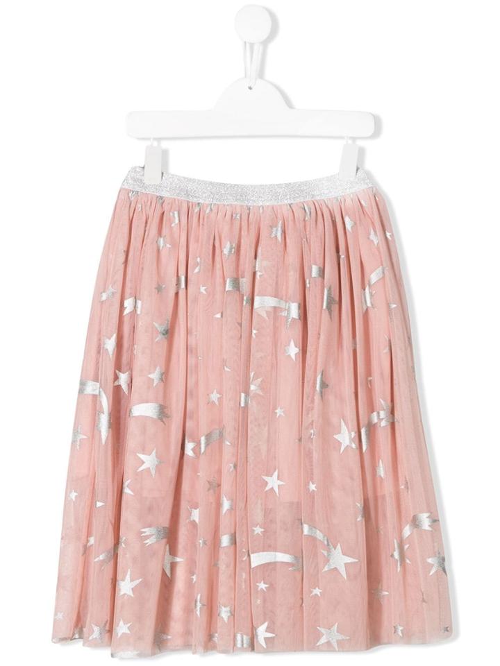 Stella Mccartney Kids Teen Flocked Stars Tulle Skirt - Pink