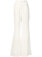 Elie Saab Extra Long Flared Trousers - White