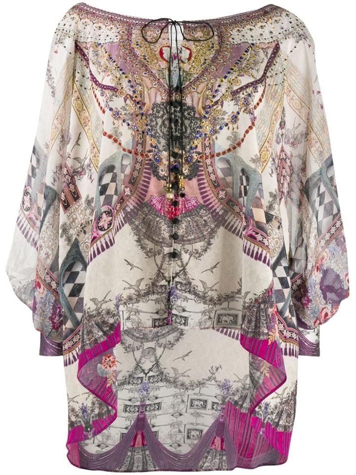 Camilla Printed Loose Fit Top - Neutrals