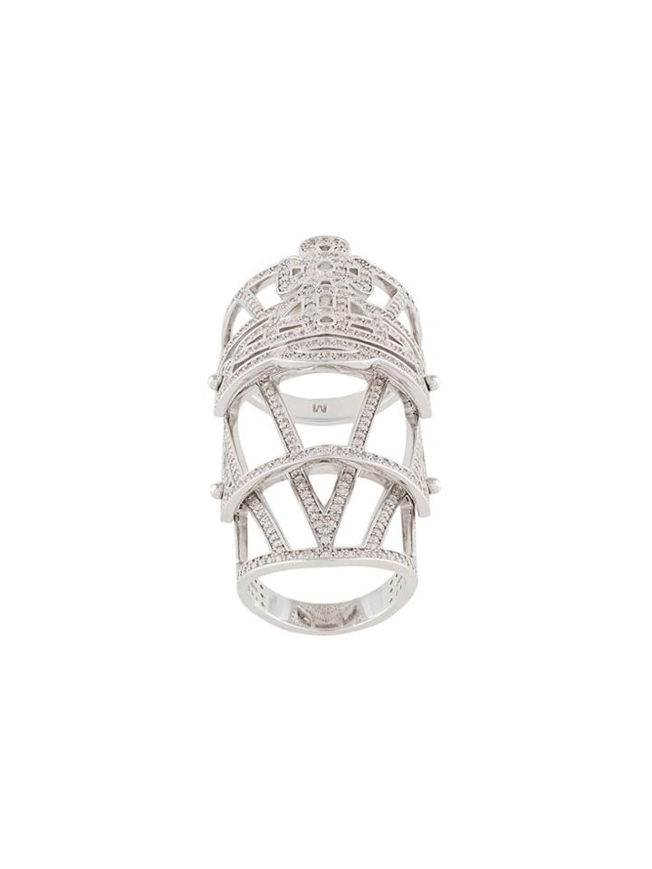 Vivienne Westwood Embellished Oversized Ring - Silver