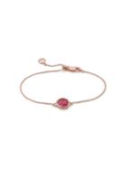 Monica Vinader Siren Pink Quartz Bracelet - Gold